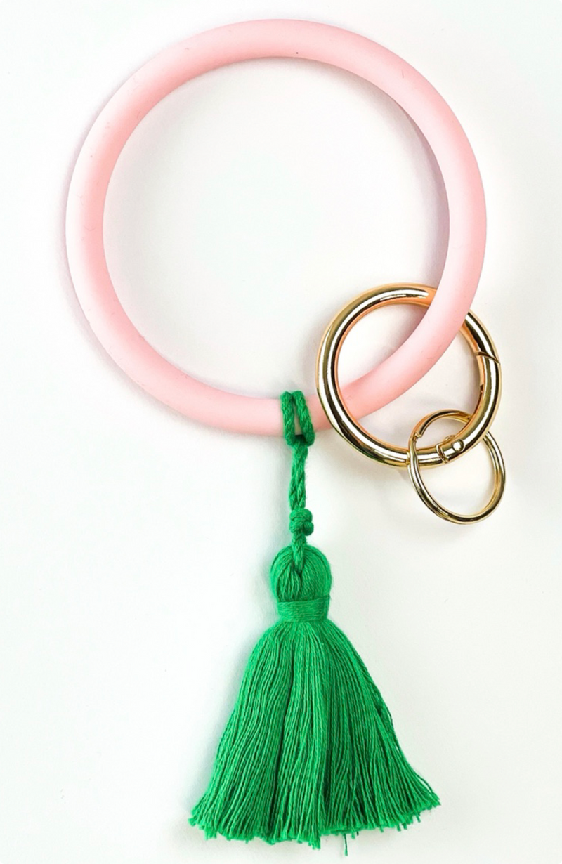 Good-O bracelet keyring in Pale Pink