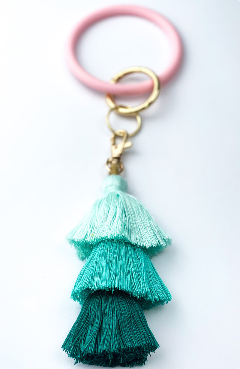 Good-O bracelet keyring in Pale Pink