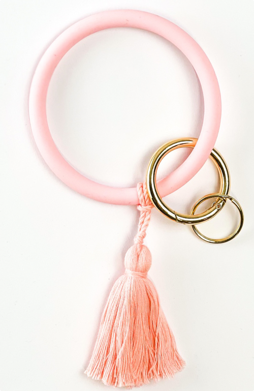 Good-O bracelet keyring in Pale Pink